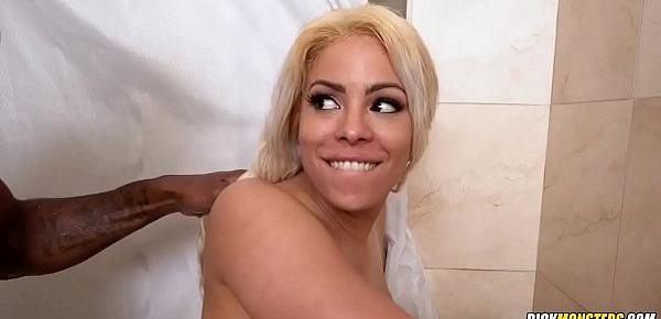  Blonde Latina Takes a Shower